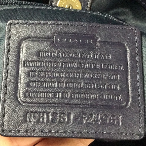 Coach Navy Leather handbag - Picture 9 of 10